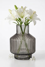 Prism Rib Lantern Glass Vase — Hand-Blown Glass from Firozabad, India — Colour Variant