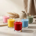 Large Fresh Coloured Wax Candle | Clear Glass | 46Hr Burn | 5 Vibrant Shades — Castle Crafts