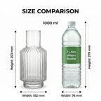 Eden Carafe Ribbed Glass Vase — Hand-Blown Glass from Firozabad, India — Lifestyle Setting