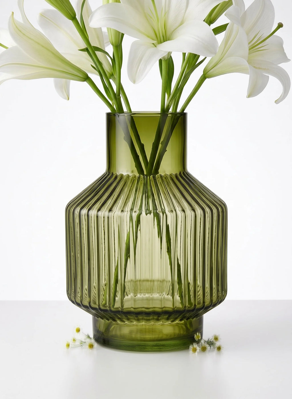 Beacon Rib Lantern Glass Vase — Hand-Blown Glass from Firozabad, India — Décor Inspiration