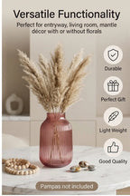 Terrace Jar Ribbed Glass Vase — Hand-Blown Glass from Firozabad, India — Styled for Home Décor