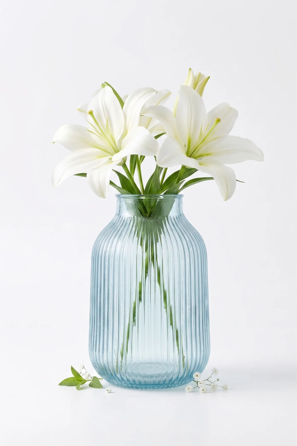 Breeze Jar Ribbed Glass Vase — Hand-Blown Glass from Firozabad, India — Texture & Craftsmanship