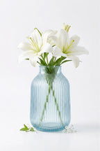 Breeze Jar Ribbed Glass Vase — Hand-Blown Glass from Firozabad, India — Texture & Craftsmanship