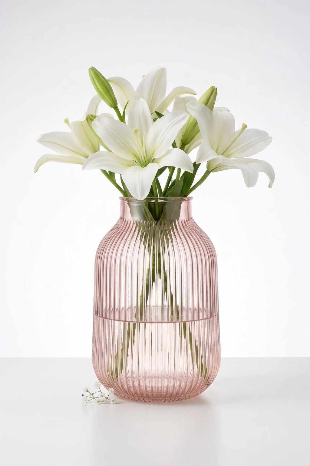 Breeze Jar Ribbed Glass Vase — Hand-Blown Glass from Firozabad, India — Gifting Presentation