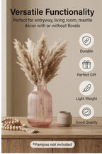 Breeze Jar Ribbed Glass Vase — Hand-Blown Glass from Firozabad, India — Festive Styling