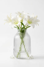 Breeze Jar Ribbed Glass Vase — Hand-Blown Glass from Firozabad, India — Multi-Angle Showcase