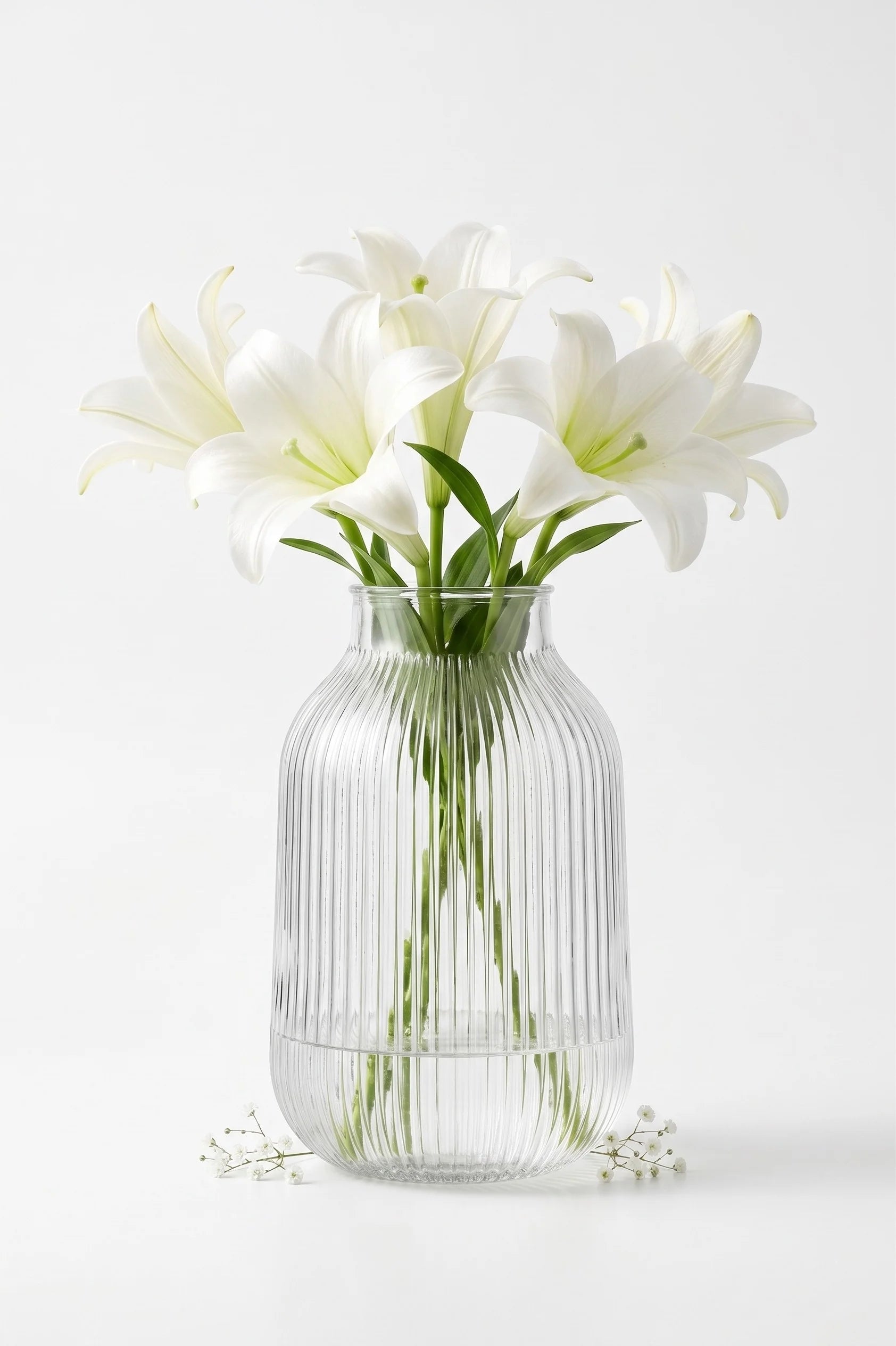 Breeze Jar Ribbed Glass Vase — Hand-Blown Glass from Firozabad, India — Multi-Angle Showcase
