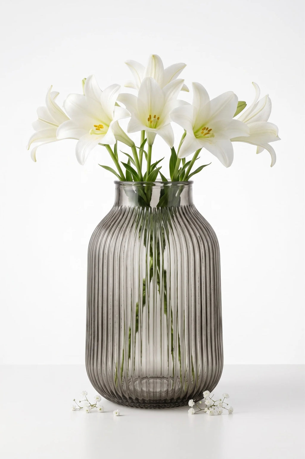 Breeze Jar Ribbed Glass Vase — Hand-Blown Glass from Firozabad, India — Décor Inspiration