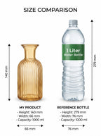 Genie Slim Ribbed Glass Vase — Hand-Blown Glass from Firozabad, India — In a Living Space