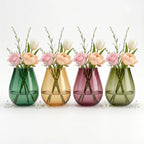 Ember Curve Smooth Glass Vase — Hand-Blown Glass from Firozabad, India — Styled for Home Décor