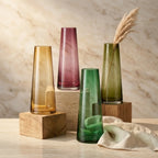 Terra Cone Smooth Glass Vase — Hand-Blown Glass from Firozabad, India | Floral Arrangements & Home Styling