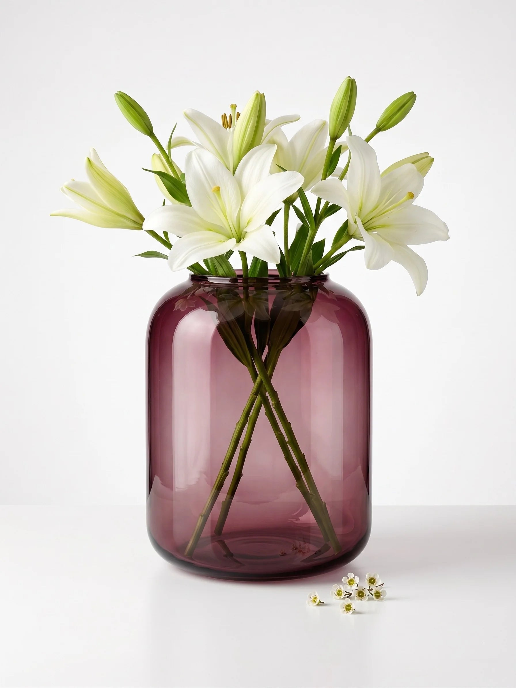 Botanist Wide Jar Glass Vase — Hand-Blown Glass from Firozabad, India — Light & Shadow