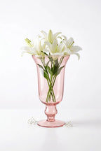 Blossom Chalice Smooth Glass Vase — Hand-Blown Glass from Firozabad, India — Colour Variant