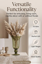 Pearl Bell Smooth Glass Vase — Hand-Blown Glass from Firozabad, India — Colour Variant