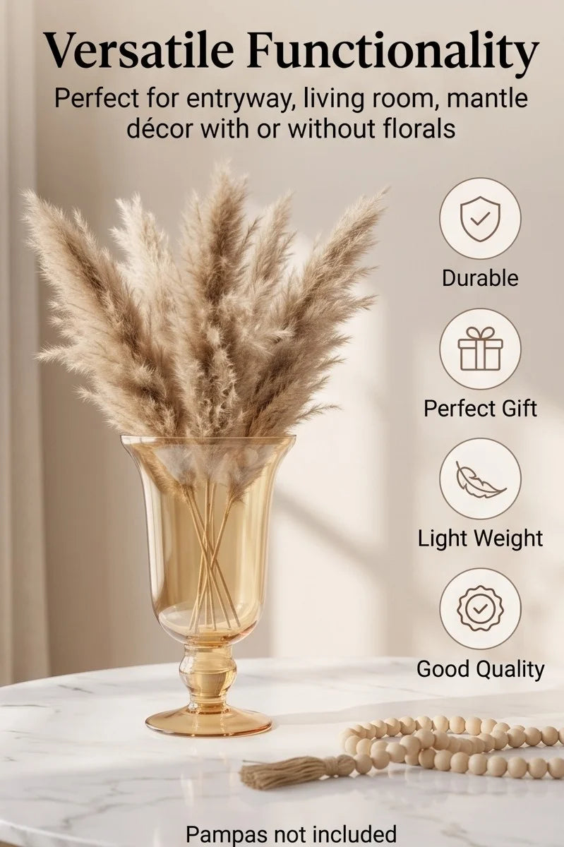 Pearl Bell Smooth Glass Vase — Hand-Blown Glass from Firozabad, India — Décor Inspiration