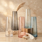 Serenity Cone Glass Vase — Hand-Blown Glass from Firozabad, India — Styled for Home Décor