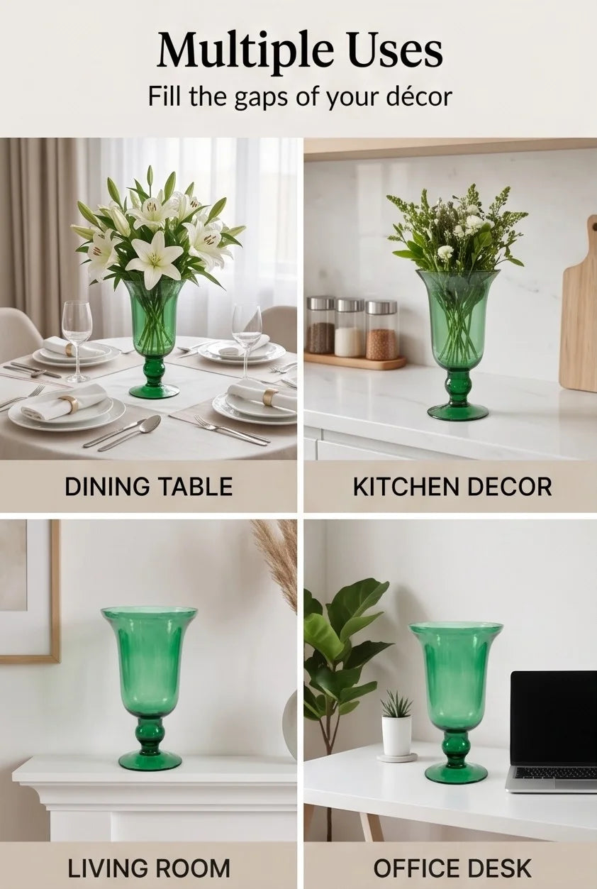 Pearl Bell Smooth Glass Vase — Hand-Blown Glass from Firozabad, India — Corporate Gifting View