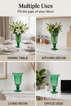 Pearl Bell Smooth Glass Vase — Hand-Blown Glass from Firozabad, India — Corporate Gifting View