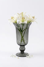 Baroque Chalice Smooth Glass Vase — Hand-Blown Glass from Firozabad, India — Décor Inspiration
