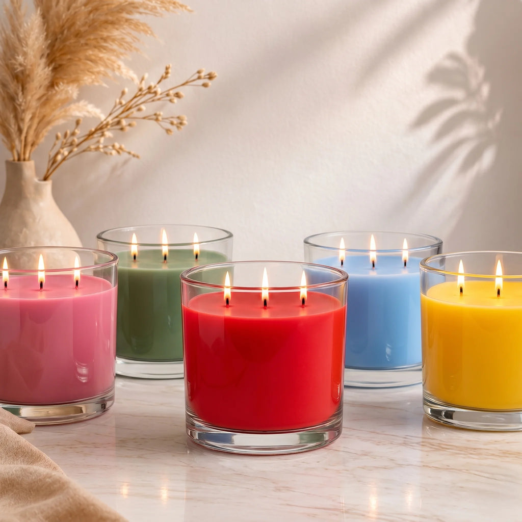 3-Wick Clear Glass Candle | Fresh Shades | 80Hr Burn — Castle Crafts