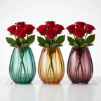 Harvest Fluted Oval Glass Vase — Hand-Blown Glass from Firozabad, India — Styled for Home Décor
