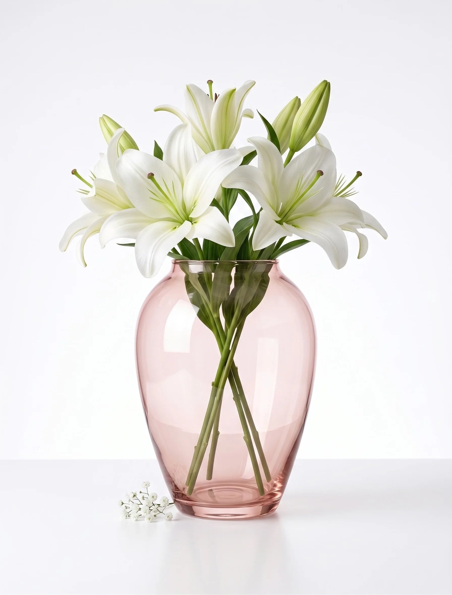 Serene Urn Glossy Glass Vase — Hand-Blown Glass from Firozabad, India — Lifestyle Setting
