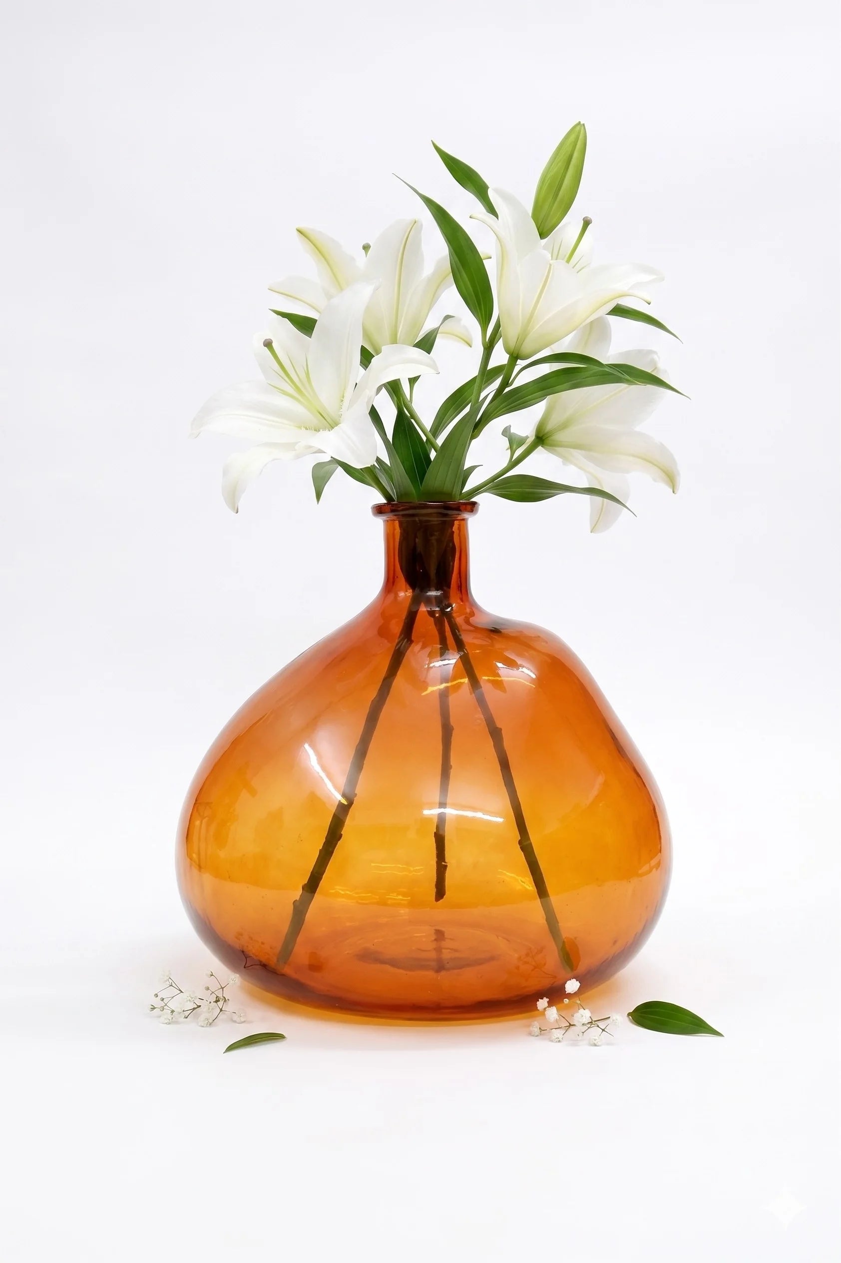 Nordic Globe Balloon Glass Vase — Hand-Blown Glass from Firozabad, India — Colour Variant