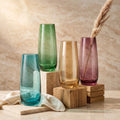 Vale Barrel Smooth Glass Vase — Hand-Blown Glass from Firozabad, India | Floral Arrangements & Home Styling