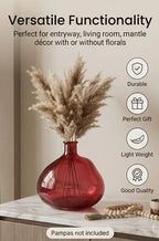Harvest Globe Balloon Glass Vase — Hand-Blown Glass from Firozabad, India — Top View