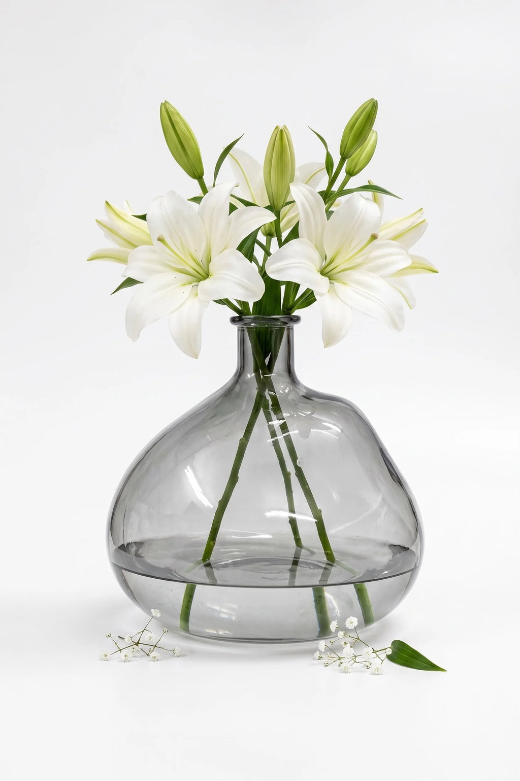 Nordic Globe Balloon Glass Vase — Hand-Blown Glass from Firozabad, India — Curated Display