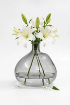 Nordic Globe Balloon Glass Vase — Hand-Blown Glass from Firozabad, India — Curated Display