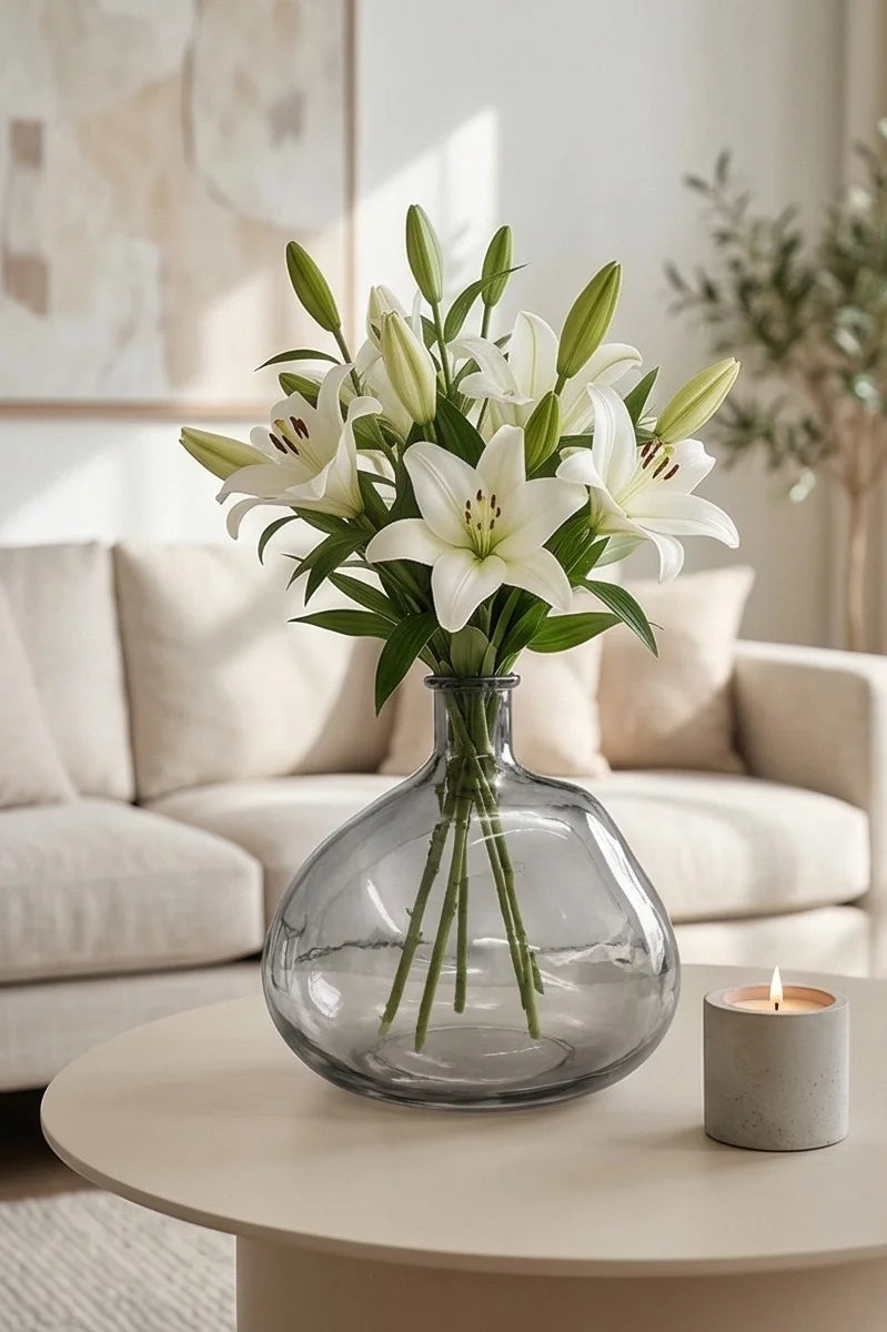 Nordic Globe Balloon Glass Vase — Hand-Blown Glass from Firozabad, India — Décor Inspiration