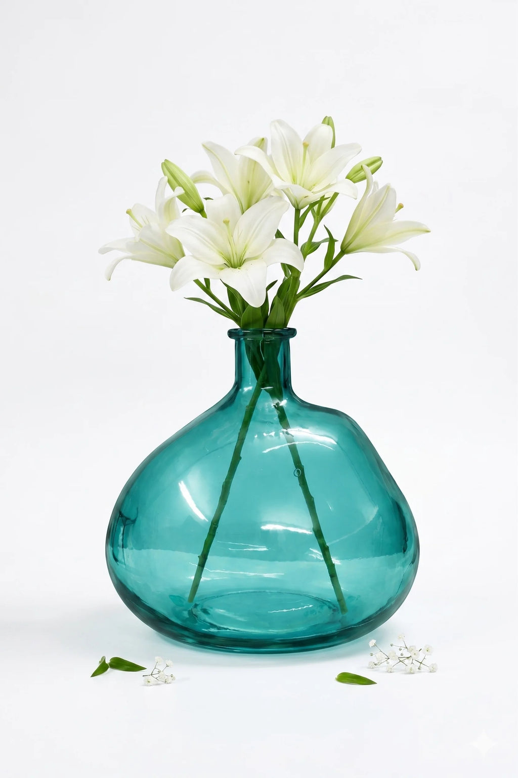 Harvest Globe Balloon Glass Vase — Hand-Blown Glass from Firozabad, India — In a Living Space