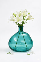 Harvest Globe Balloon Glass Vase — Hand-Blown Glass from Firozabad, India — In a Living Space