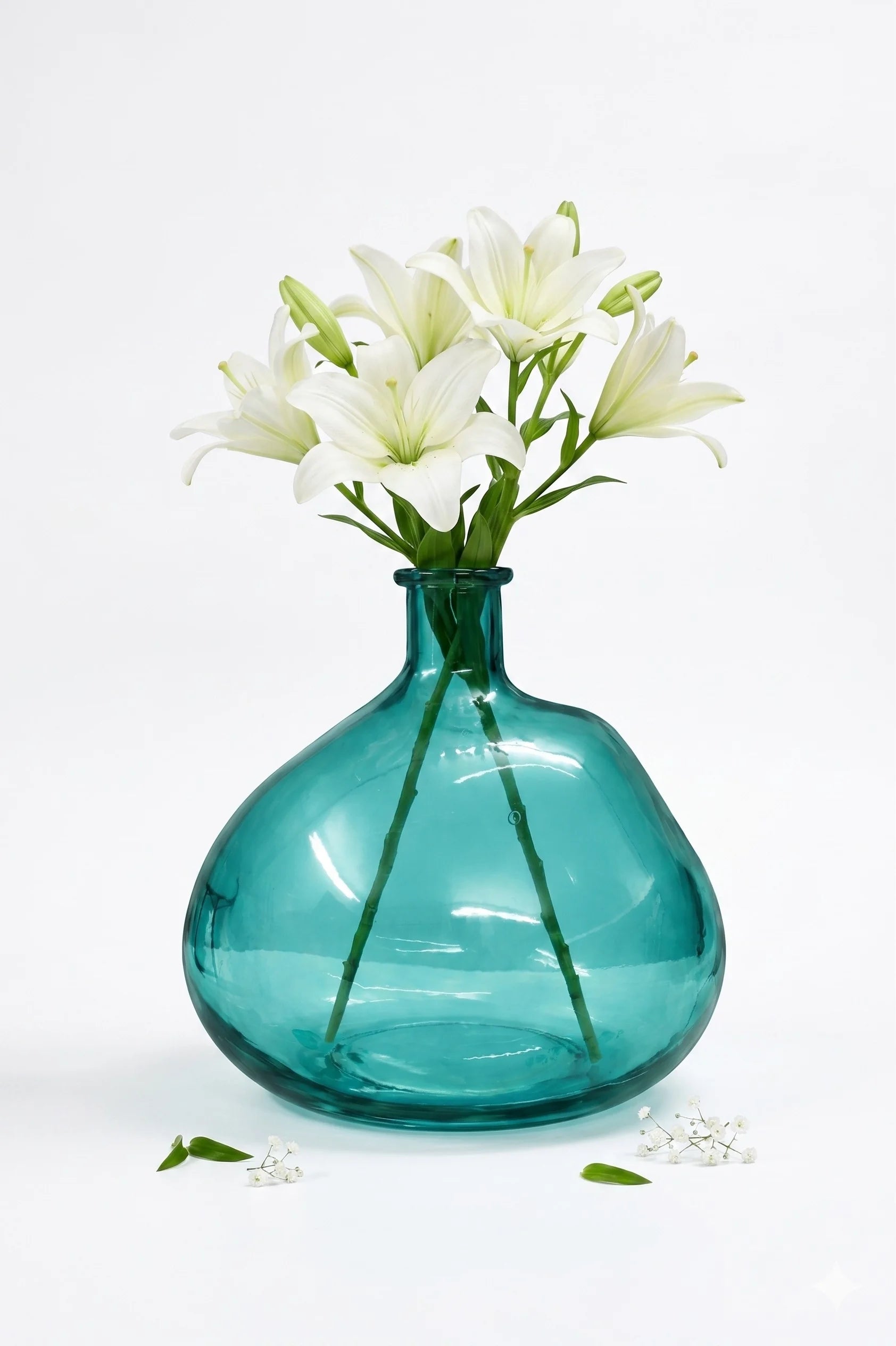 Harvest Globe Balloon Glass Vase — Hand-Blown Glass from Firozabad, India — In a Living Space