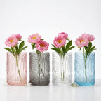 Tropical Fern Embossed Glass Vase — Hand-Blown Glass from Firozabad, India — Styled for Home Décor