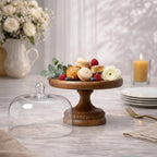 Glass Dome | Carved Wood Pedestal — Castle Crafts