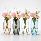 Dewdrop Pebble Oval Glass Vase — Hand-Blown Glass from Firozabad, India — Side Angle View
