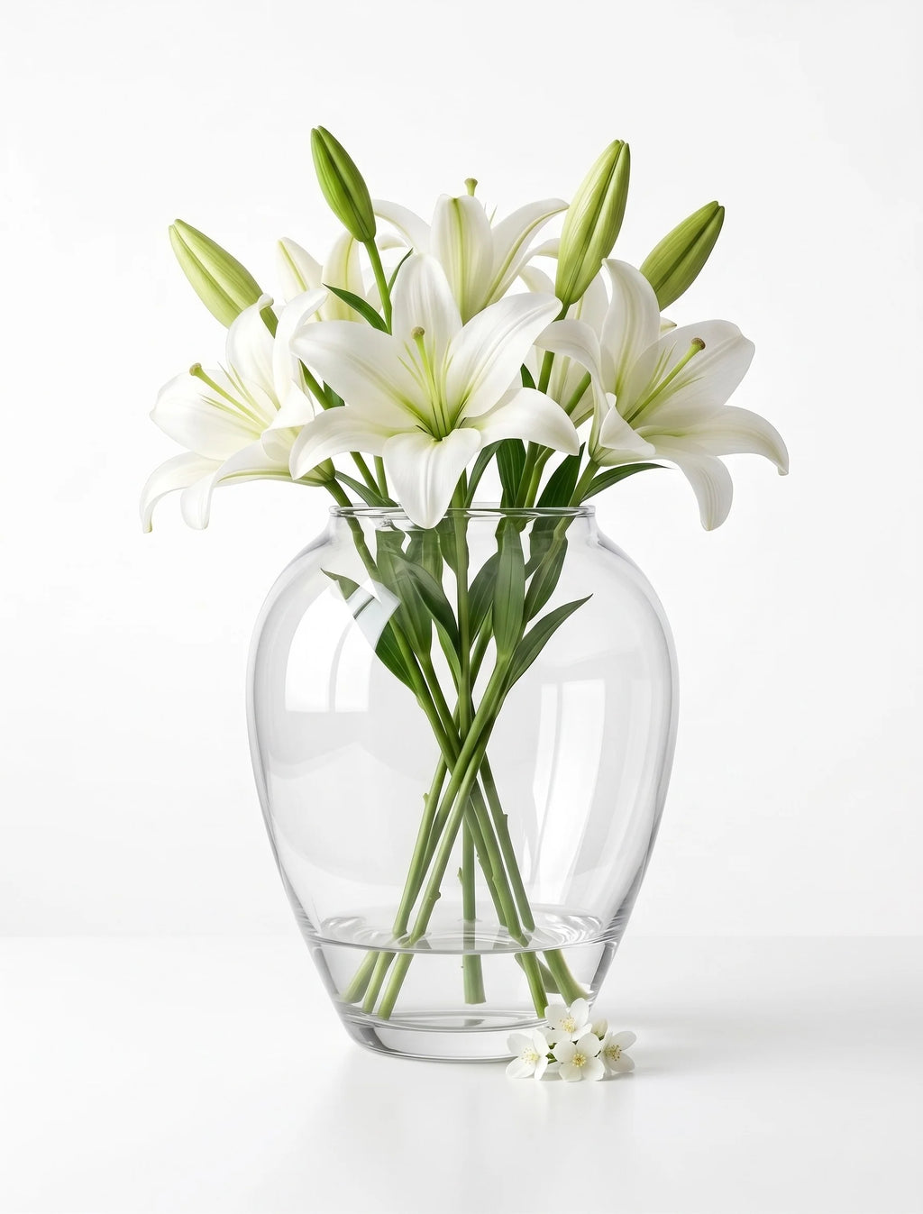 Misty Urn Wide Glass Vase — Hand-Blown Glass from Firozabad, India — In a Living Space