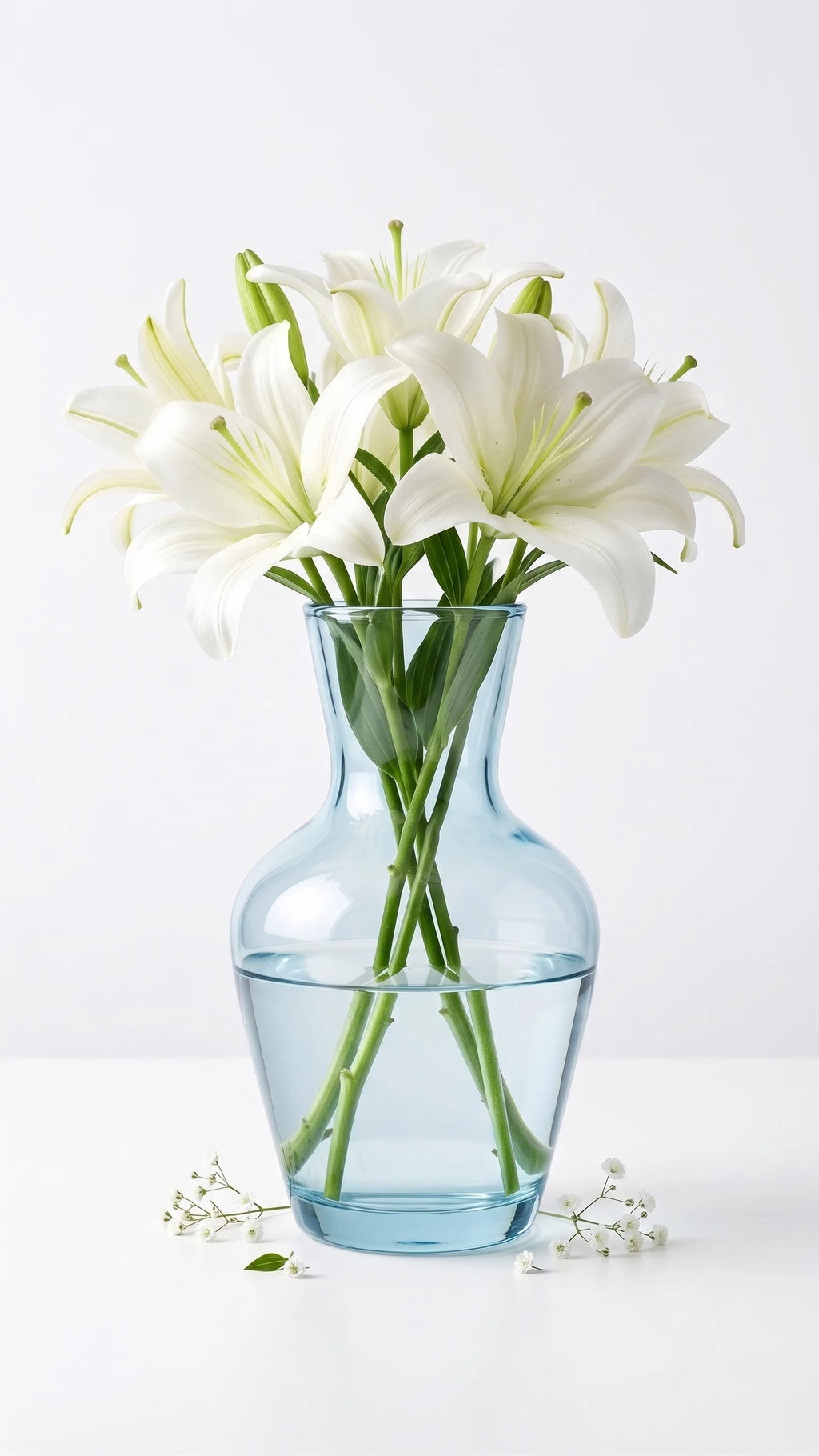 Soft Hue Amphora Glass Vase — Hand-Blown Glass from Firozabad, India — Handcrafted Finish