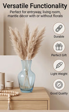 Soft Hue Amphora Glass Vase — Hand-Blown Glass from Firozabad, India — Tabletop View