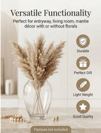Misty Urn Wide Glass Vase — Hand-Blown Glass from Firozabad, India — Light & Shadow
