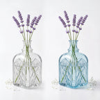 Gothic Cathedral Embossed Glass Vase — Hand-Blown Glass from Firozabad, India — Detail Close-Up
