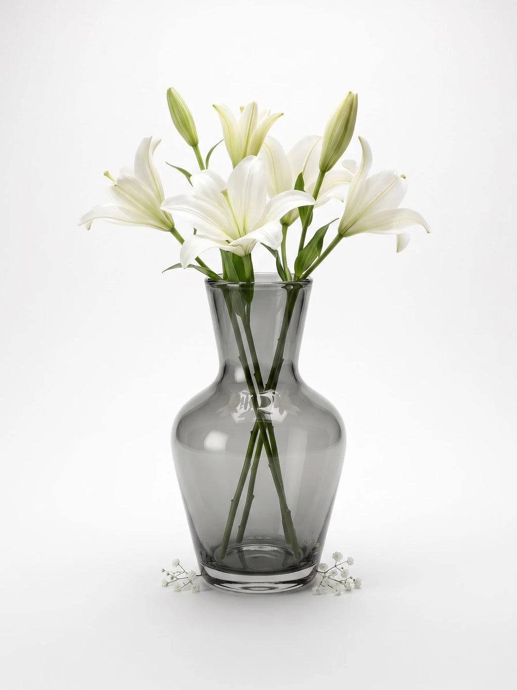 Soft Hue Amphora Glass Vase — Hand-Blown Glass from Firozabad, India — Light & Shadow