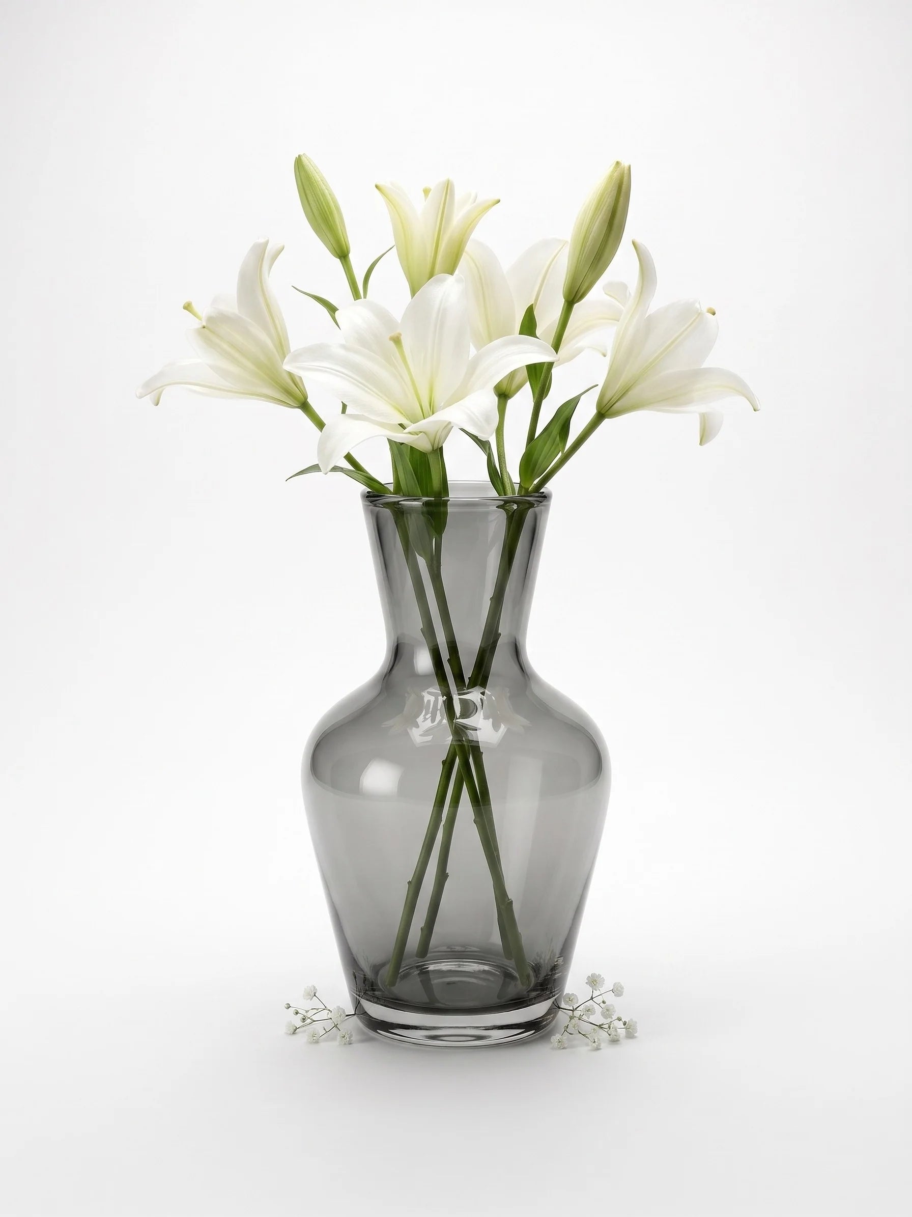 Soft Hue Amphora Glass Vase — Hand-Blown Glass from Firozabad, India — Light & Shadow
