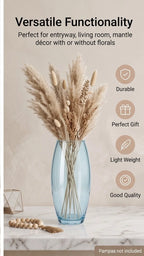 Dewdrop Pebble Oval Glass Vase — Hand-Blown Glass from Firozabad, India — Lifestyle Setting