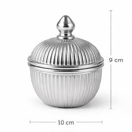 Gold Ribbed Glass Jar | Dome Lid & Tassel — Castle Crafts