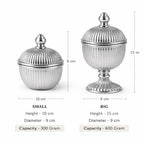 Ribbed Salai Jar | Gold & Silver | 2 Sizes — Castle Crafts