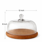 Ribbed Glass Cake Dome — Castle Crafts