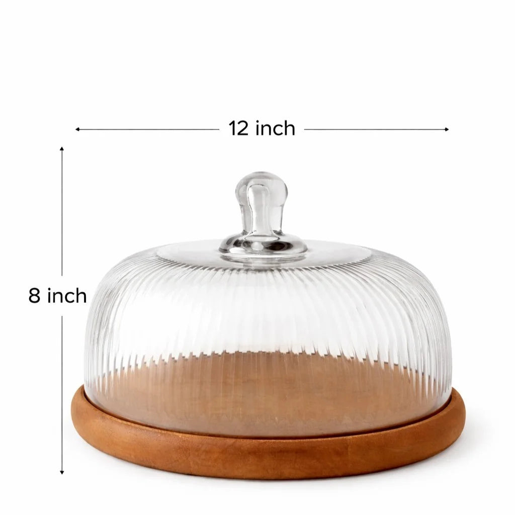 Ribbed Glass Cake Dome — Castle Crafts